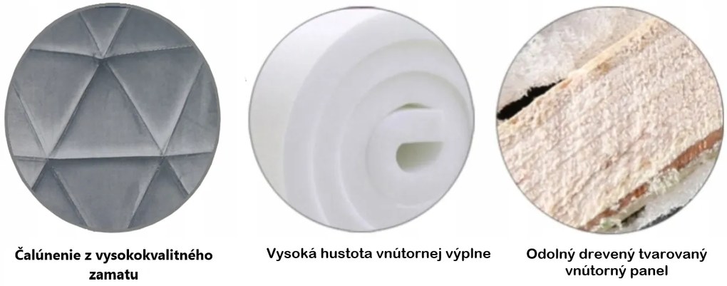 Bestent Jedálenská stolička zamatová šedá MOON LIGHT