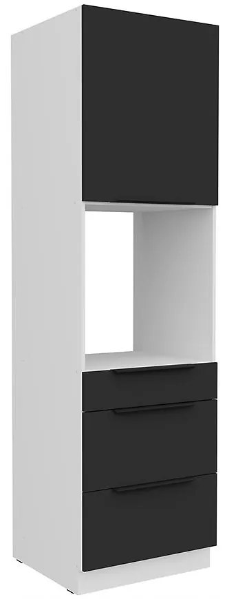 Kuchynská skrinka Aria-Bl/Wh Anti Fingerprint 60dps-210 1f 3s