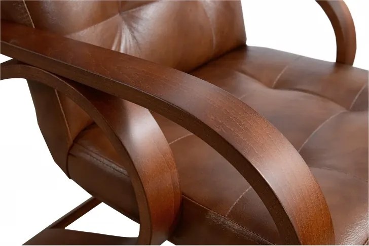 Kožené kreslo Daxter LUX, hnedá (s-12)