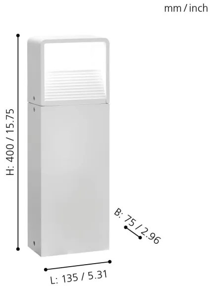 Eglo 98267 - LED Vonkajšia lampa DONINNI LED/6W/230V IP44