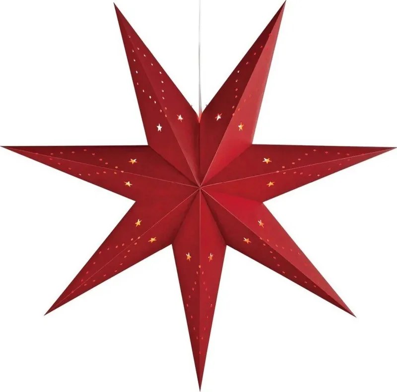 Červená závesná vianočná svetelná dekorácia Saturnus – Markslöjd