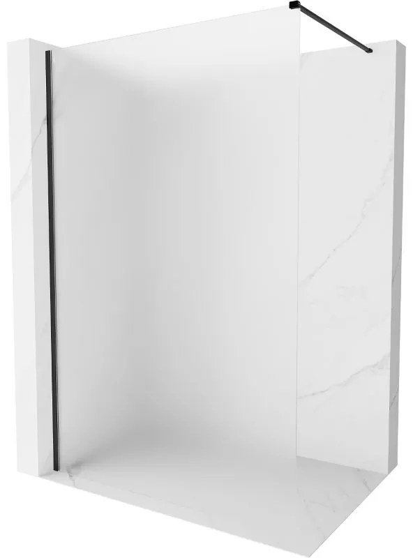 Mexen Kioto-X, sprchová zástena 150 x 200 cm, 10mm sklo námraza, čierny profil, 800-150-101-70-30-X
