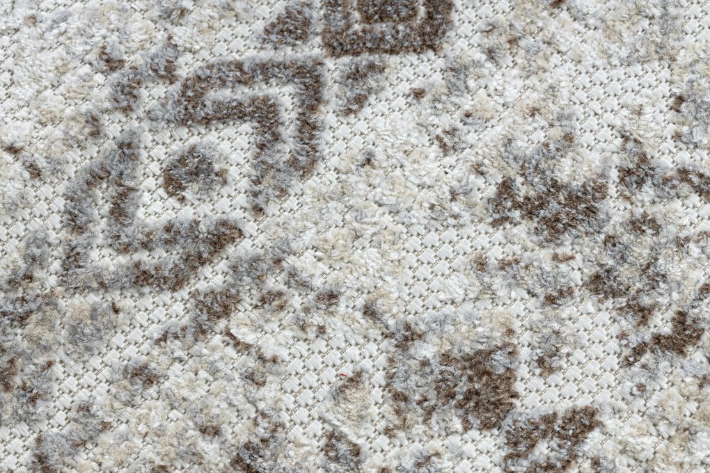 Koberec Štrukturálny SOLE D3732 Aztécky, diamanty béžový