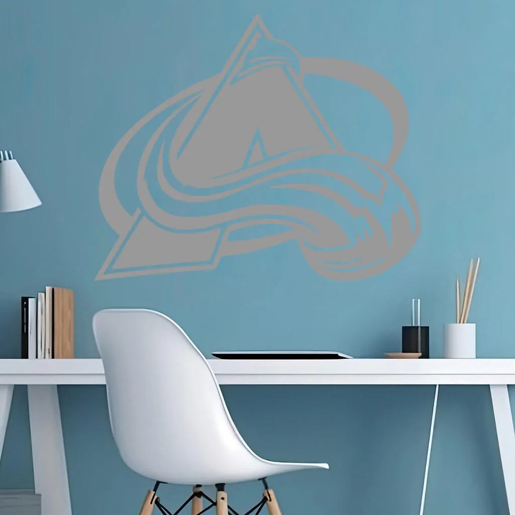 Veselá Stena Samolepka Hokejový tím Colorado Avalanche Farba: žlutá, Veľkosť: 60 x 49 cm