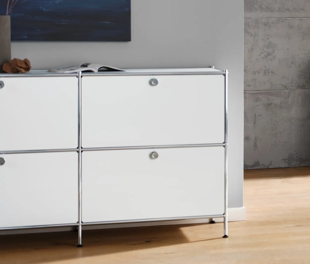 Konferenčný stolík na kolieskach »CN3«, biely