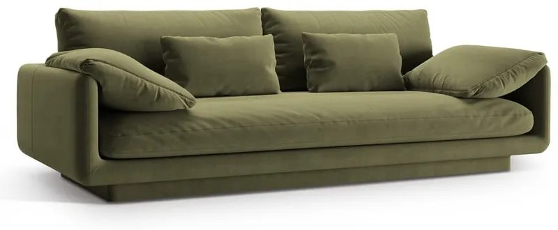 Svetlozelená zamatová pohovka 220 cm Torino – Micadoni