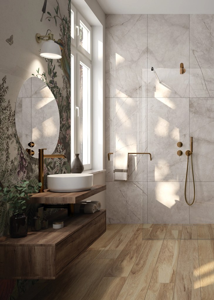 Deante Silia, nástenný vešiak na uteráky, brúsený bronz, DEA-ADI_C621