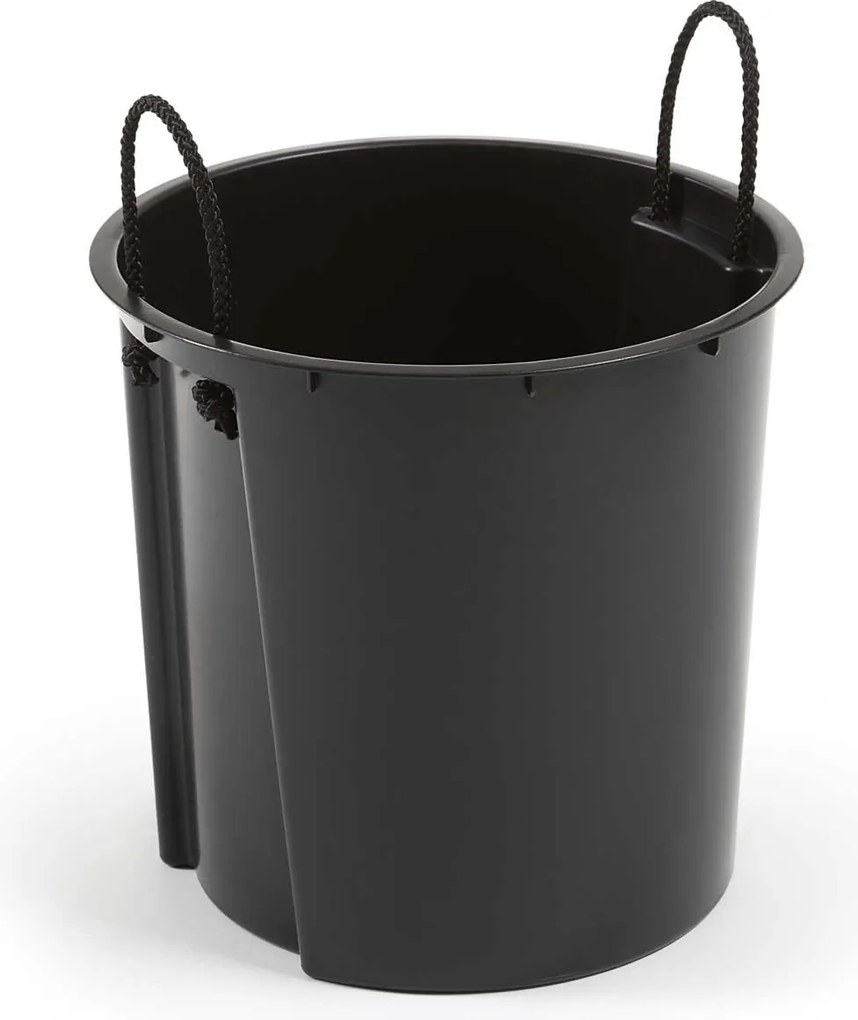 PLASTOVÝ KVETINÁČ URBANIKA 57X30 CM IMITÁCIA BETÓNU ČIERNA