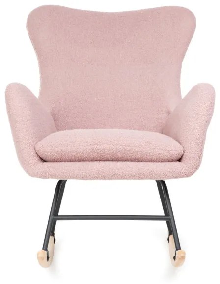 Hojdacie kreslo LUNNIE ružové TEDDY BOUCLÉ 856759