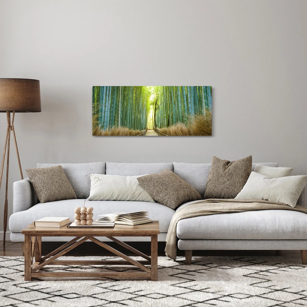 Obraz - Ulička s bambusmi (120x50 cm)