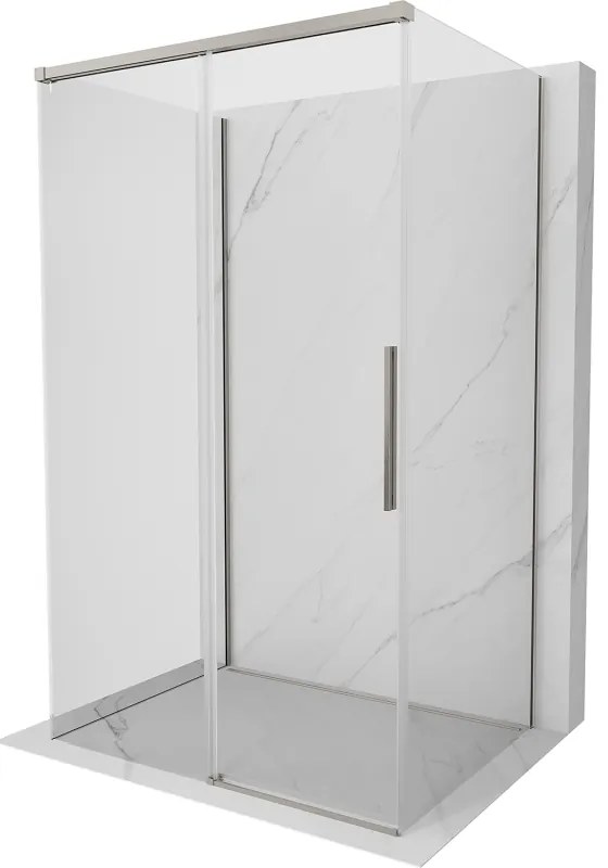 Mexen Rox-3S, 3-stenný sprchový kút 100 x 110 cm, 8mm číre sklo, oceľový profil, 8C2-100-110-97-00-3S