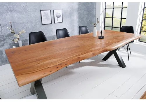 Jedálenský stôl Mammut X 200x100cm drevo Acacia -HONEY  - Komfort-nábytok