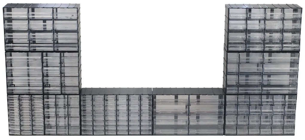 ARTPLAST Organizér 512T 192 x P 148 x H 230 mm s 8 priehľadnými zásuvkami