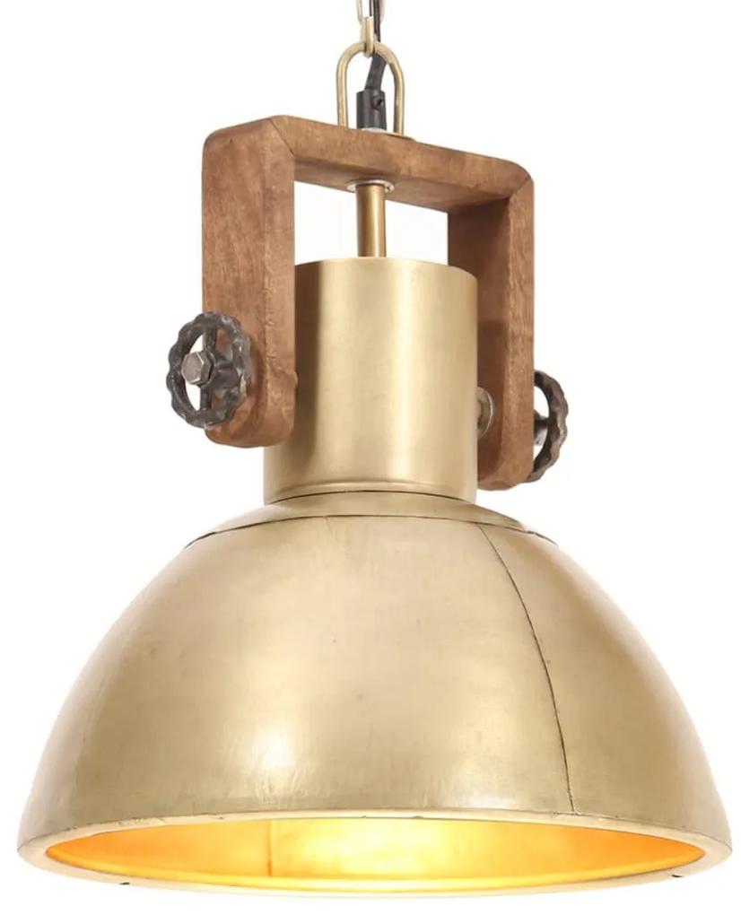 vidaXL Industriálna závesná lampa 25 W mosadzná 30 cm okrúhla E27