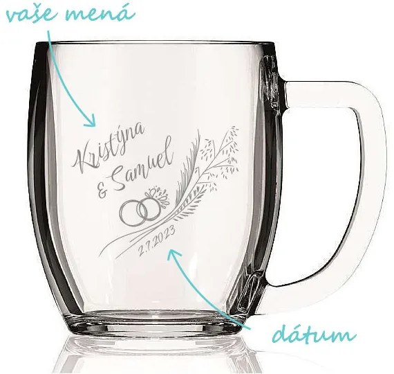 Svadobný polliter Prstene v obilí