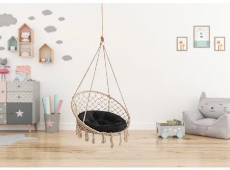 Vankúš na hojdačku STORK HOUSE čierny, veľký