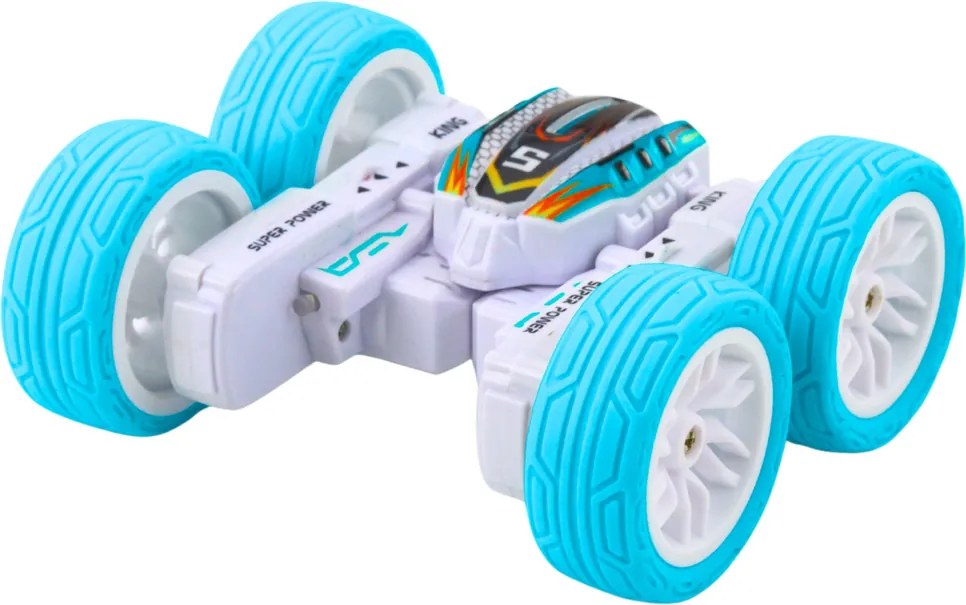 LEAN Toys Terénne akrobatické RC auto 360°, diaľkovo ovládané, modré 1:32