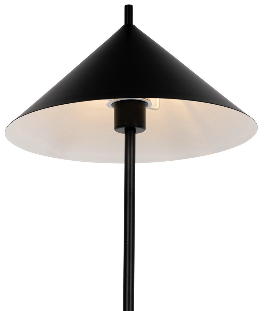 Dizajnová stojaca lampa čierna - Triangolo