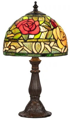 Nočná lampa Tiffany vitráž ROSA 240 sklíčok 29*Ø20 1*E14