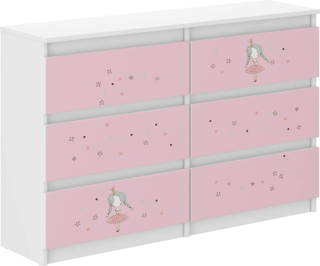 Wooden Toys Detská komoda R-120 PRINCEZNÁ