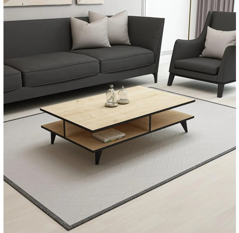 Konferenčný stolík DIAMOND hnedá/čierna