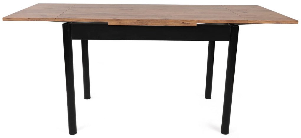 Rozkladací jedálenský stôl (pre 6 osôb) Pollo (Orech + Čierna). Vlastná spoľahlivá doprava až k Vám domov. 1072958