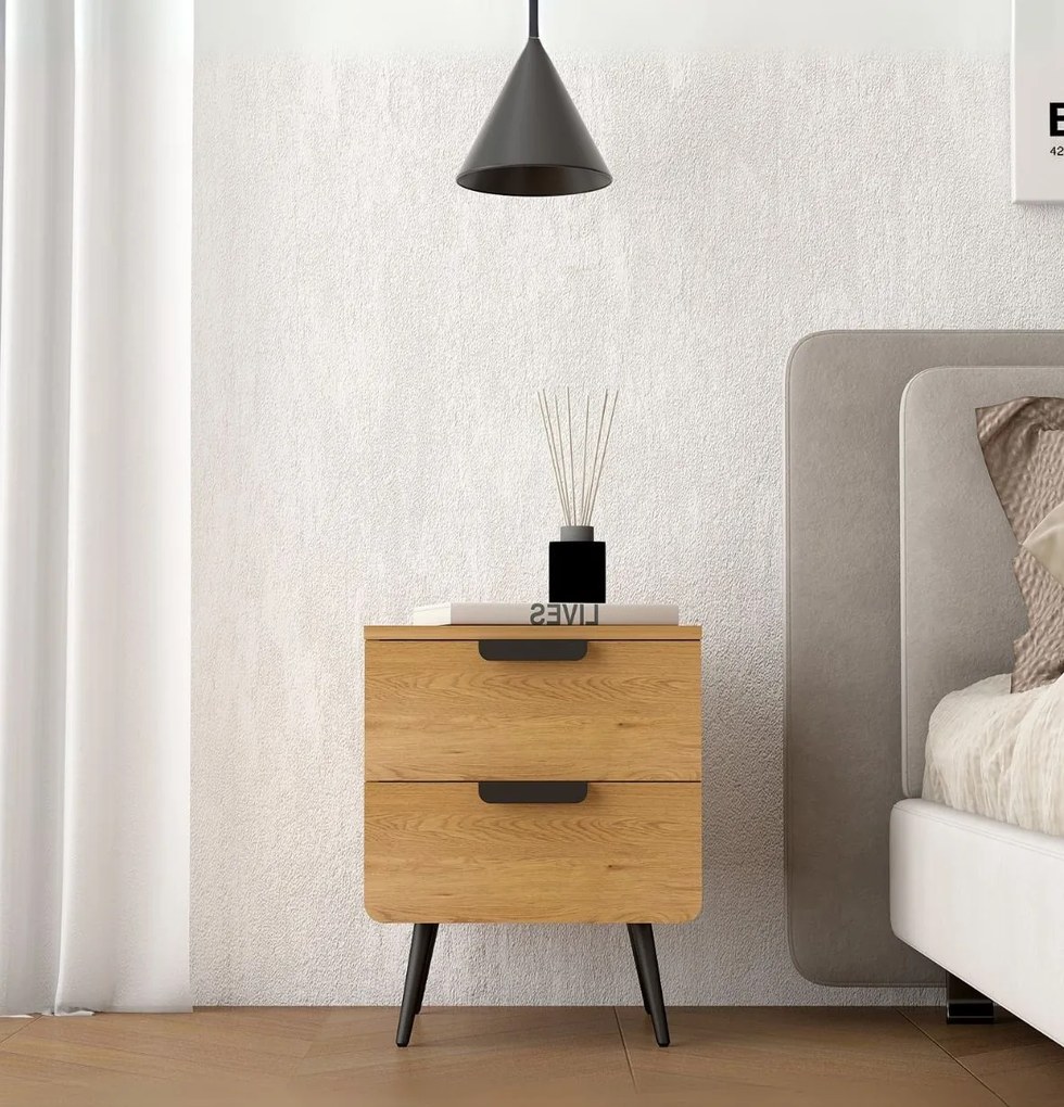 Nočný stolík Radis (NS01), divoký dub