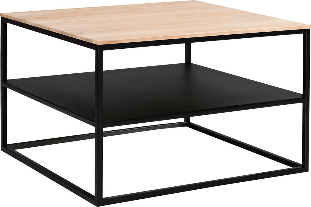 XXXLutz KONFERENČNÝ STOLÍK, čierna, farba duba, drevo, kov, 65/65/41,5 cm Johann Jakob - Stolíky do obývačky - 000385003814