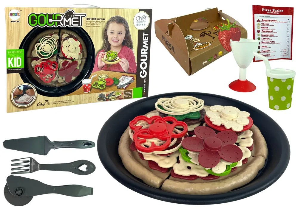 Lean Toys Pizza na krájanie s príslušenstvom