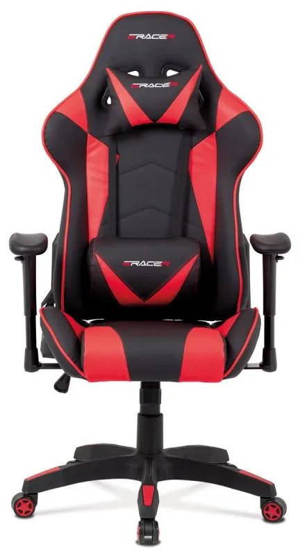 Autronic, Herné kreslo, červená, ekokoža, 130 kg, KA-F03 RED