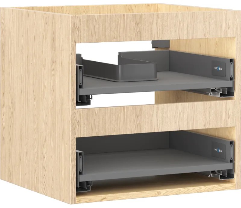 Mexen Box-A, závesná skrinka 50 cm, 2 zásuvky, dub, 91AX0-0500-470-2-81