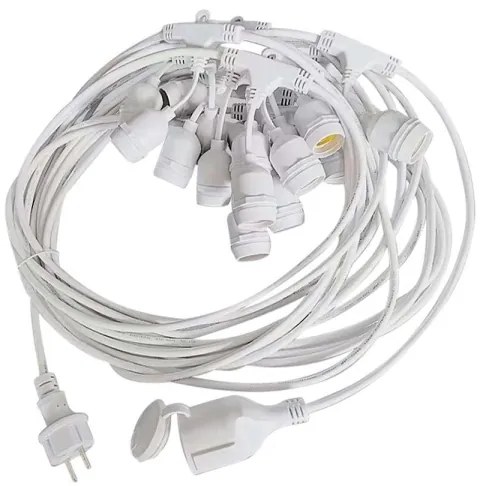 Vonkajší svetelný reťazec STRING — 15 pätíc E27, max. 40 W, 230 V, dĺžka 15 m, krytie IP65