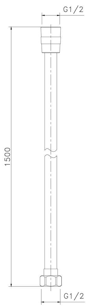 Sapho Sapho, SOFTLEX plastová sprchová hadica, 150cm, zlatá matná, 1208-19