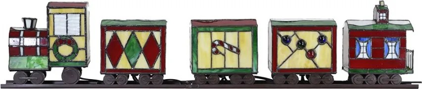 Tiffany stolné svietidlo LOKOMOTÍVA 1M