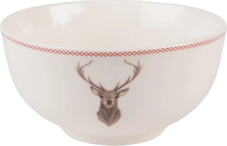 Porcelánová miska s jeleňom Cosy Lodge - Ø 14*7cm/ 500ml