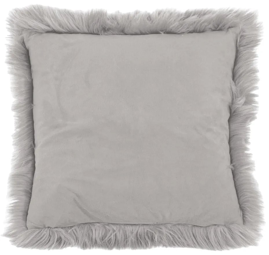 Sivý vankúš Tiseco Home Studio Sheepskin, 45 x 45 cm