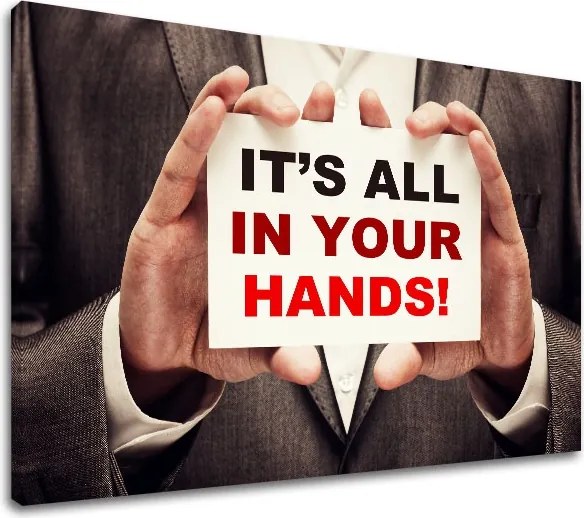 Motivačný obraz na stenu Its all in your hands_001
