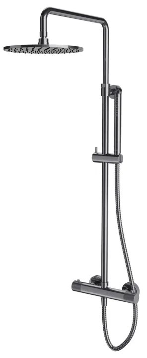 CONTOUR thermostatic shower system for exposed installation, chrome - Omnires