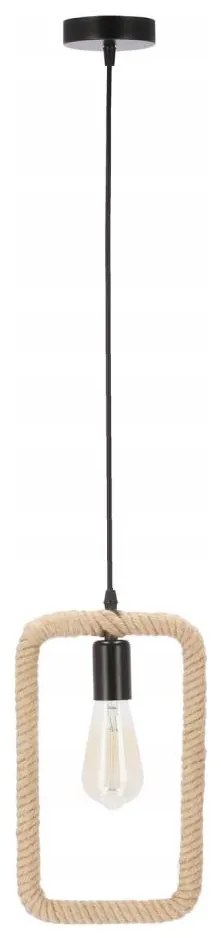 Luster na lanku OSTOR 1xE27/40W/230V béžová/čierna