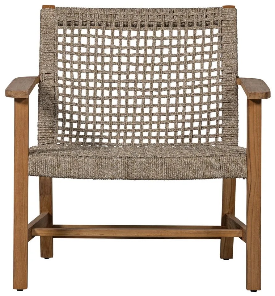 Drevené záhradné kreslo v béžovej a prírodnej farbe Copper - Exotan