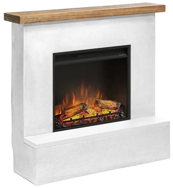 Tagu elektrický krb Rolf Concrete White, 1500 W, LED