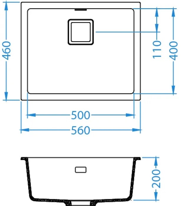 ALVEUS QUADRIX 50-02 pebble - zabudovanie pod pracovnú dosku