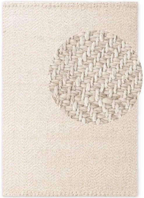 Koberec Elle Decoration Majoli Herringbone naturálny / biely