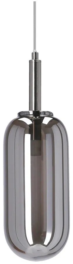 Antracitové LED závesné svietidlo so skleneným tienidlom ø 13 cm Fiuggi – Candellux Lighting