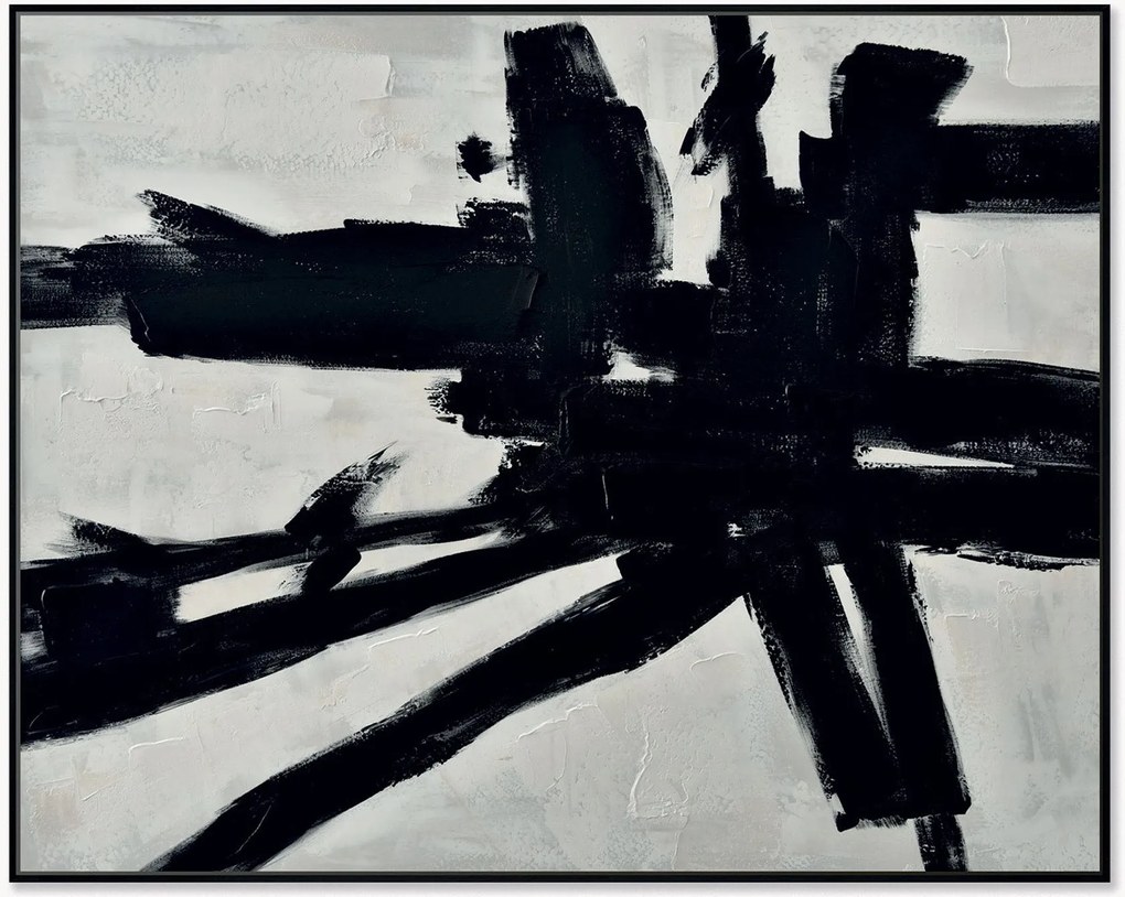 Ručne maľovaný obraz's dreveným rámom Omaggio A Kline