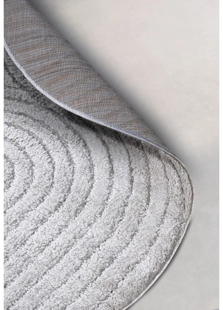 Svetlosivý okrúhly koberec ø 200 cm Panglao New York Light Grey – Elle Decoration