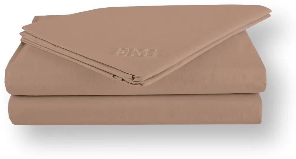 Plachta posteľná cappuccino EMI: Pevná plachta 140x220