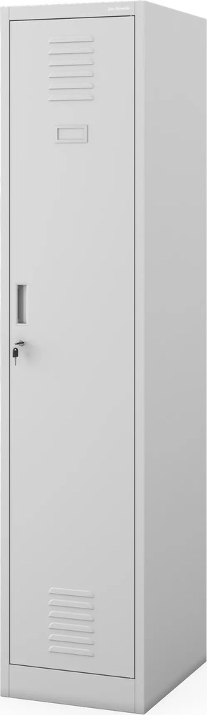 Šatníková skrinka s 2 priehradkami sivá, 400x1800x500 mm: KACPER 1 Plus