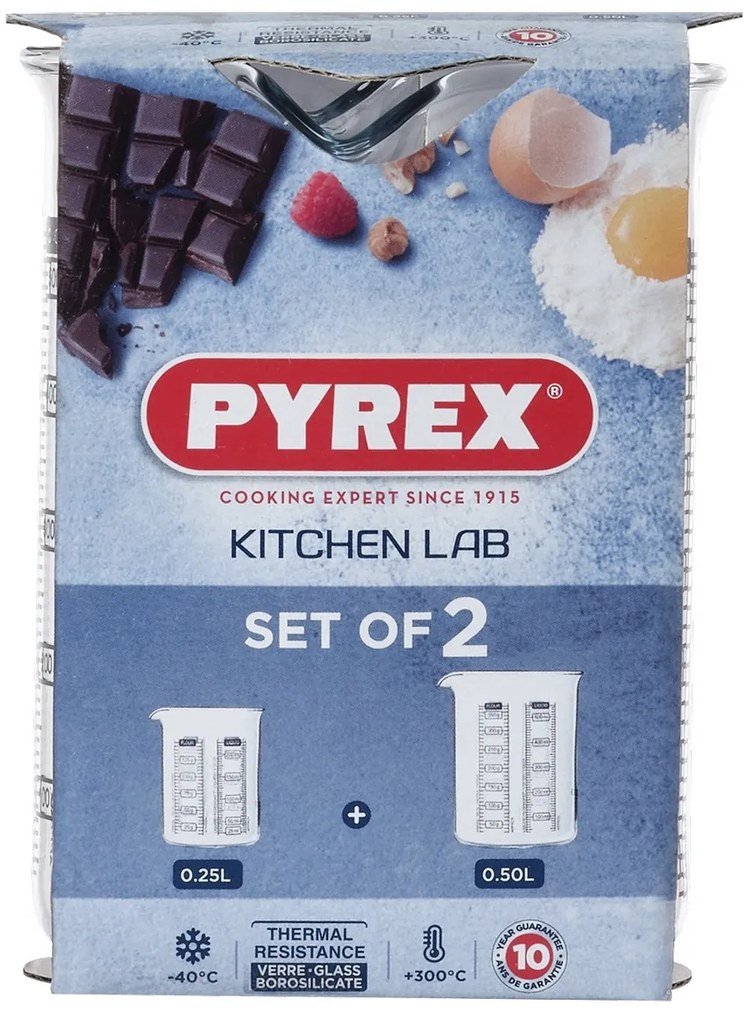 Pyrex Sada sklenených odmeriek 2 ks, 0,25 l + 0,5 l