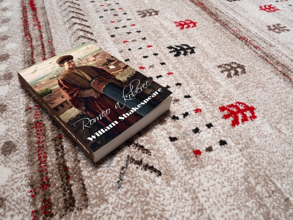 Medipa (Merinos), Kusový koberec Ethno 21818-070 Beige, 80x150, béžová, chodba / predsieň